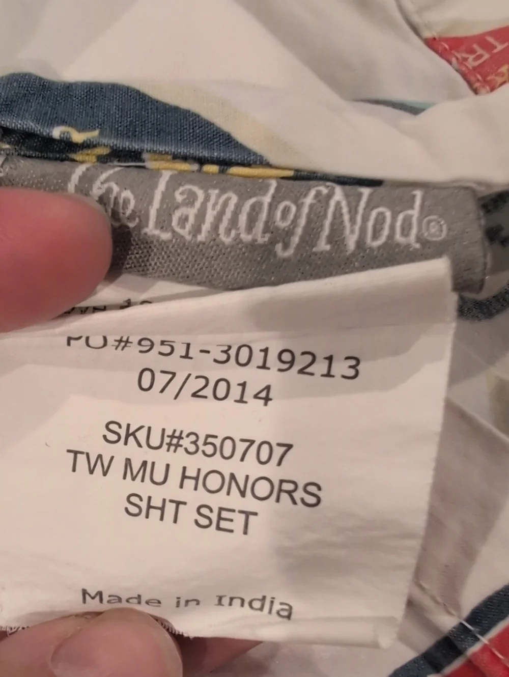 Land Of Nod Cotton Twin Sheets Honors Badges Print